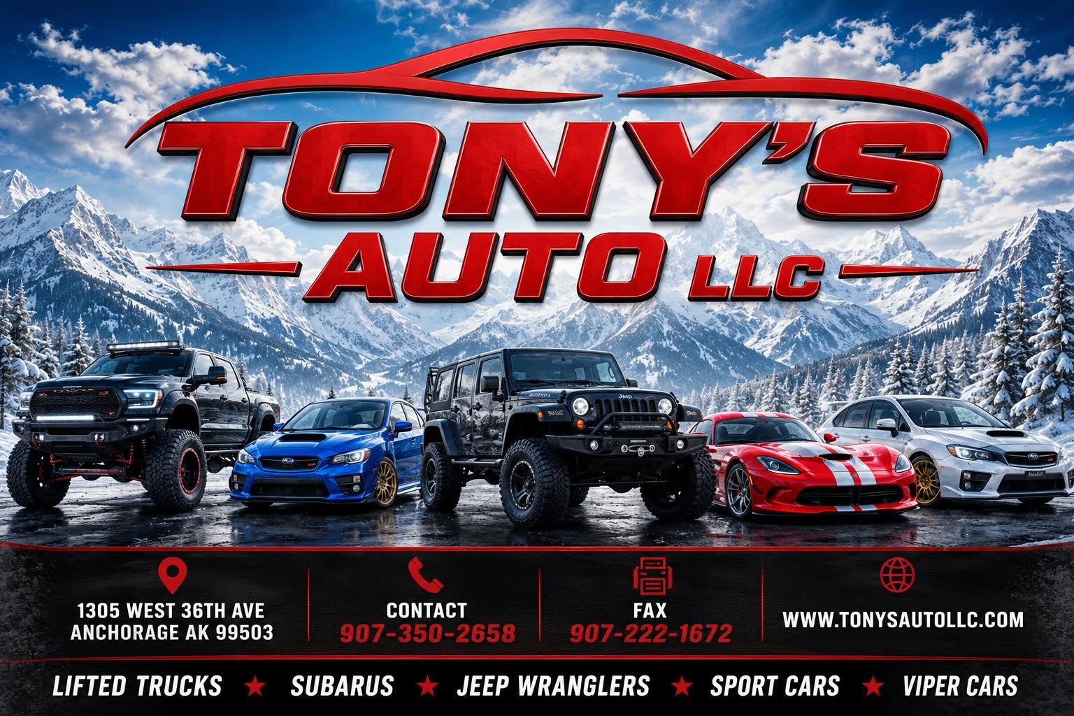 Tony’s Auto LLC, 1305 West 36th Ave, Anchorage, Alaska